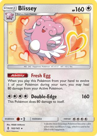 Blissey (102/145) [Sun & Moon: Guardians Rising] Reverse Holofoil