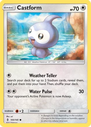 Castform (105/145) [Sun & Moon: Guardians Rising] Reverse Holofoil