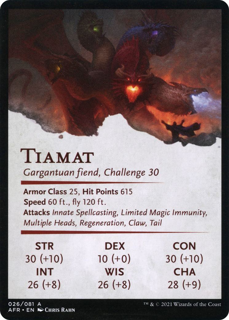 Tiamat // Tiamat  [Adventures in the Forgotten Realms Art Series] (Borderless) Foil