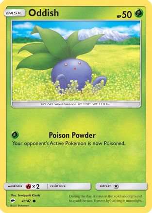 Oddish (4/147) [Sun & Moon: Burning Shadows] Reverse Holofoil