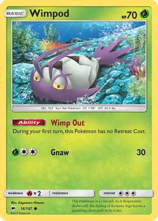 Wimpod (16/147) [Sun & Moon: Burning Shadows] Reverse Holofoil