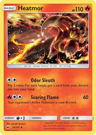 Heatmor (24/147) [Sun & Moon: Burning Shadows] Reverse Holofoil
