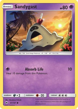 Sandygast (61/147) [Sun & Moon: Burning Shadows] Reverse Holofoil