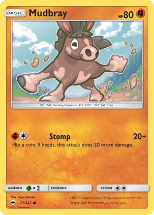 Mudbray (77/147) [Sun & Moon: Burning Shadows] Reverse Holofoil