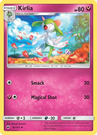 Kirlia (92/147) [Sun & Moon: Burning Shadows] Reverse Holofoil