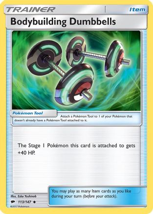 Bodybuilding Dumbbells (113/147) [Sun & Moon: Burning Shadows] Reverse Holofoil