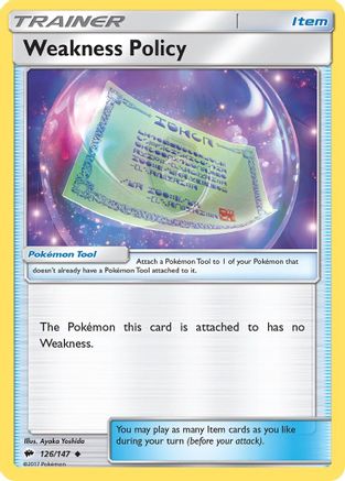 Weakness Policy (126/147) [Sun & Moon: Burning Shadows] Reverse Holofoil