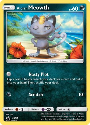 Alolan Meowth (SM51) [Sun & Moon: Black Star Promos] Holofoil