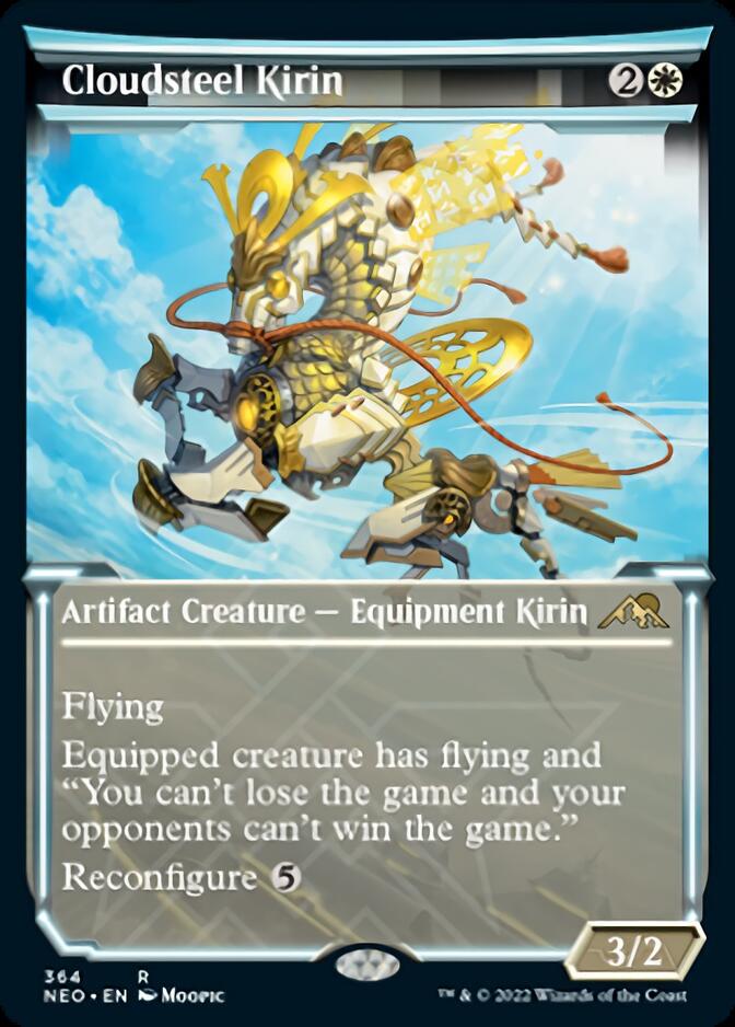 Cloudsteel Kirin (Showcase Soft Glow) [Kamigawa: Neon Dynasty] Foil