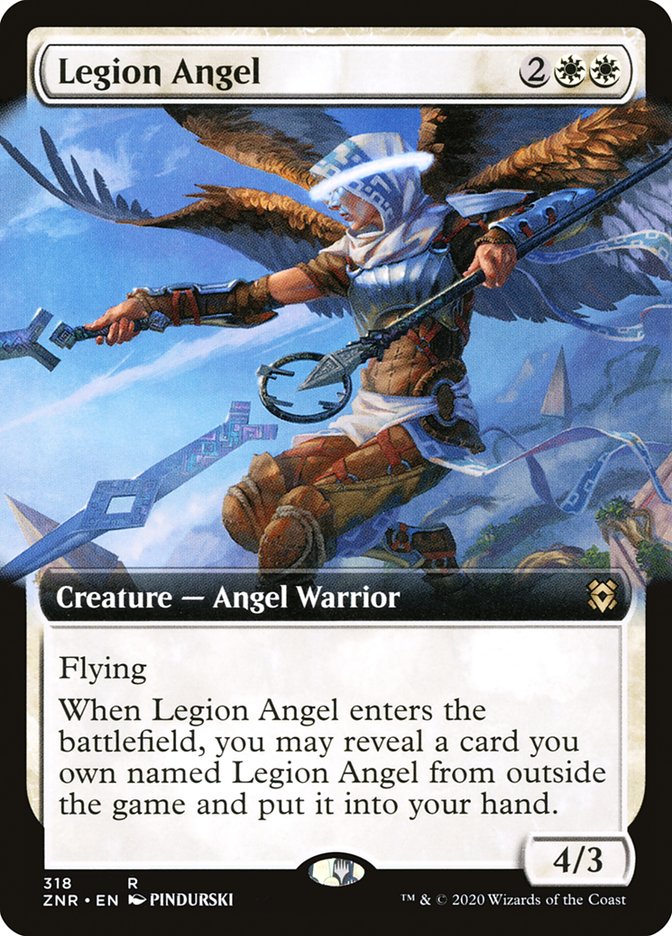 Legion Angel (Extended Art) [Zendikar Rising] Foil