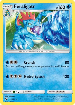 Feraligatr (20/73) [Sun & Moon: Shining Legends] Reverse Holofoil