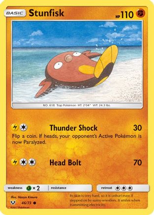 Stunfisk (46/73) [Sun & Moon: Shining Legends] Reverse Holofoil