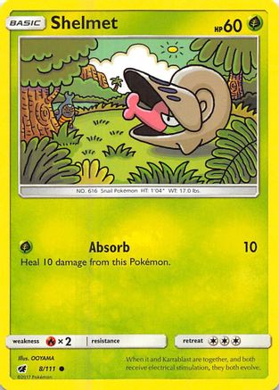Shelmet (8/111) [Sun & Moon: Crimson Invasion] Reverse Holofoil