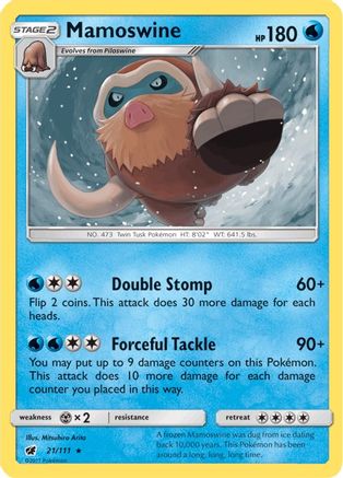 Mamoswine (21/111) [Sun & Moon: Crimson Invasion] Reverse Holofoil