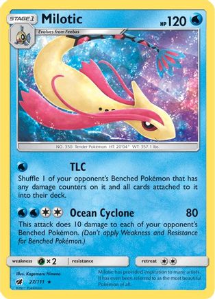 Milotic (27/111) [Sun & Moon: Crimson Invasion] Reverse Holofoil