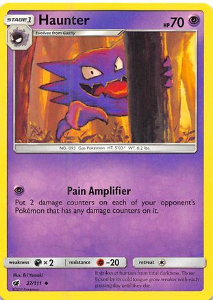 Haunter (37/111) [Sun & Moon: Crimson Invasion] Reverse Holofoil