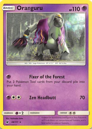 Oranguru (48/111) [Sun & Moon: Crimson Invasion] Reverse Holofoil