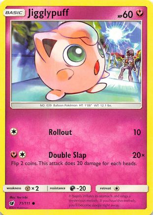 Jigglypuff (71/111) [Sun & Moon: Crimson Invasion] Reverse Holofoil