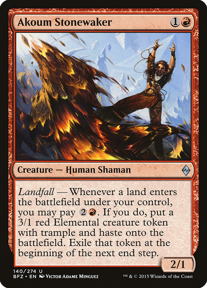 Akoum Stonewaker [Battle for Zendikar] Foil
