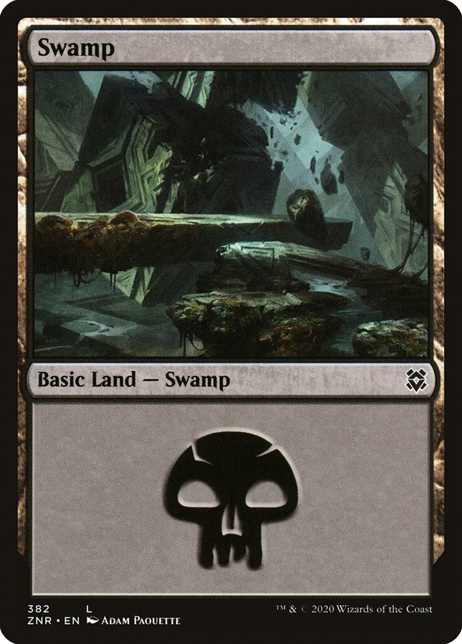 Swamp (382) [Zendikar Rising] Foil