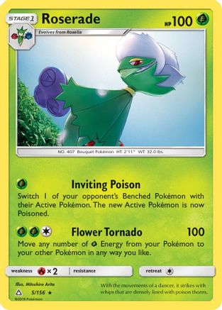 Roserade (5/156) [Sun & Moon: Ultra Prism] Reverse Holofoil
