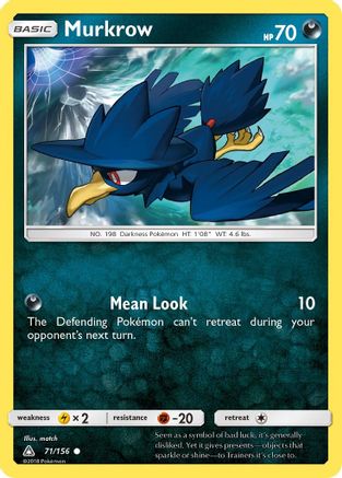 Murkrow (71/156) [Sun & Moon: Ultra Prism] Reverse Holofoil