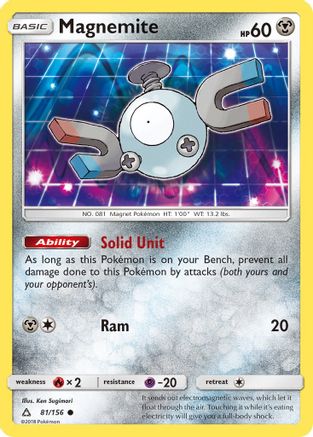 Magnemite (81/156) [Sun & Moon: Ultra Prism] Reverse Holofoil