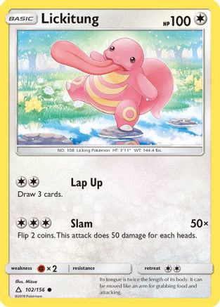 Lickitung (102/156) [Sun & Moon: Ultra Prism] Reverse Holofoil