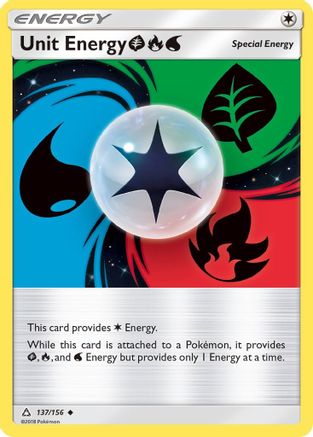 Unit Energy (137/156) (Grass, Fire, Water) [Sun & Moon: Ultra Prism] Reverse Holofoil
