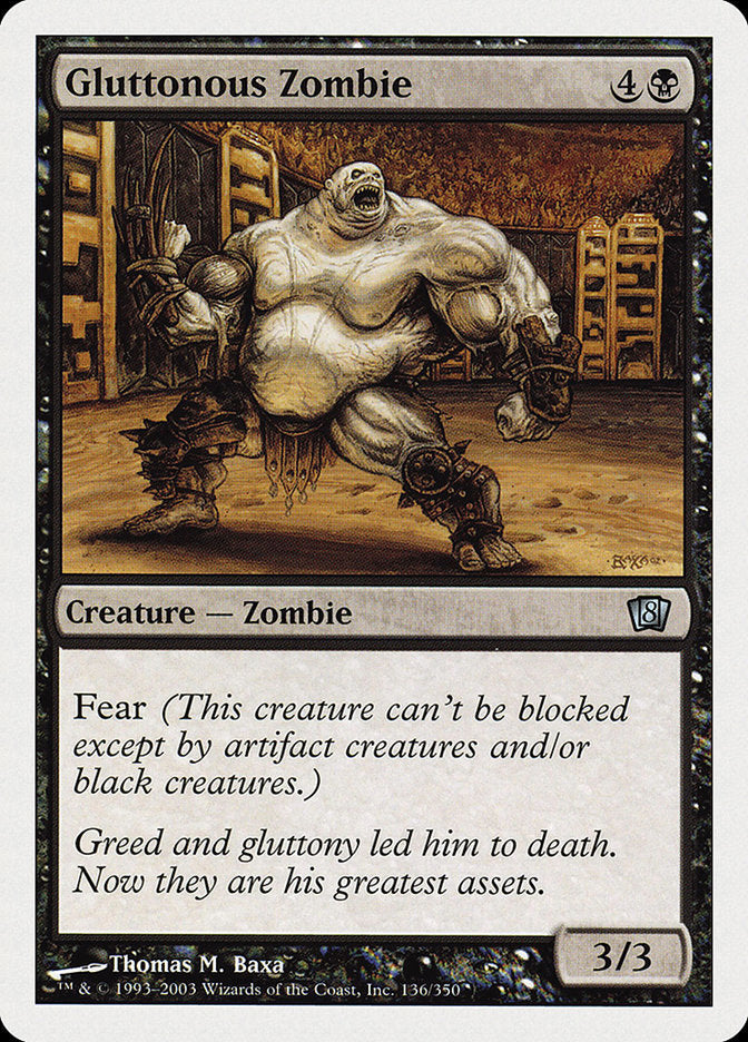 Gluttonous Zombie [Eighth Edition] Foil