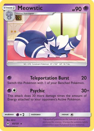 Meowstic (45/131) [Sun & Moon: Forbidden Light] Reverse Holofoil