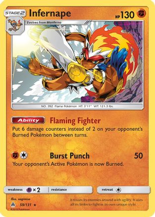 Infernape (59/131) [Sun & Moon: Forbidden Light] Reverse Holofoil
