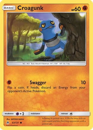 Croagunk (63/131) [Sun & Moon: Forbidden Light] Reverse Holofoil