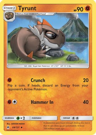 Tyrunt (68/131) [Sun & Moon: Forbidden Light] Reverse Holofoil