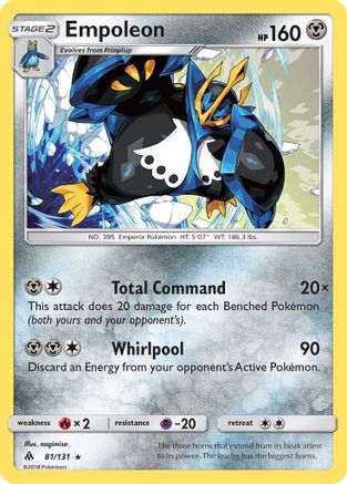 Empoleon (81/131) [Sun & Moon: Forbidden Light] Reverse Holofoil