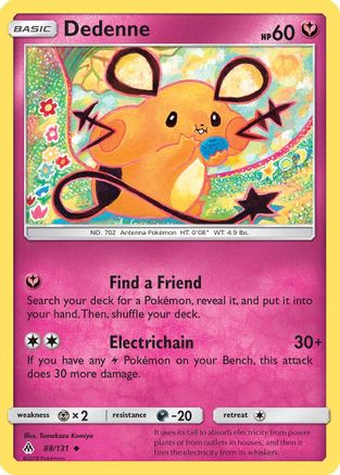 Dedenne (88/131) [Sun & Moon: Forbidden Light] Reverse Holofoil