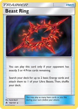 Beast Ring (102/131) [Sun & Moon: Forbidden Light] Reverse Holofoil