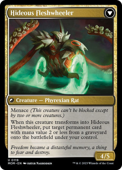 Nezumi Freewheeler // Hideous Fleshwheeler [March of the Machine] Foil