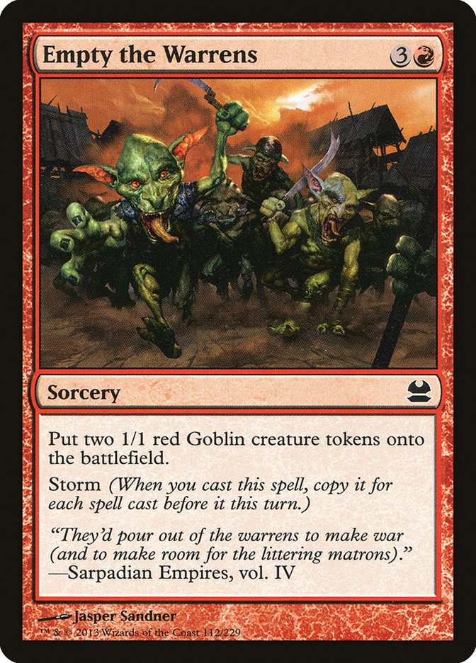Empty the Warrens [Modern Masters] Foil