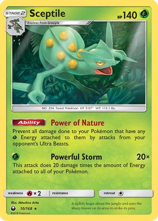 Sceptile (10/168) [Sun & Moon: Celestial Storm] Reverse Holofoil