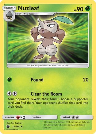 Nuzleaf (13/168) [Sun & Moon: Celestial Storm] Reverse Holofoil