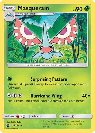 Masquerain (16/168) [Sun & Moon: Celestial Storm] Reverse Holofoil