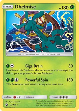 Dhelmise (22/168) [Sun & Moon: Celestial Storm] Reverse Holofoil
