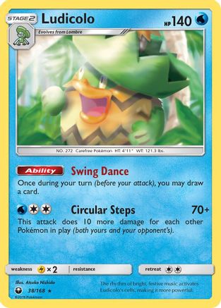 Ludicolo (38/168) [Sun & Moon: Celestial Storm] Reverse Holofoil