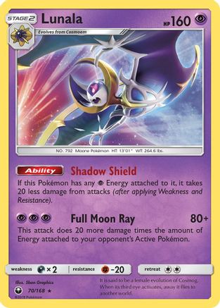 Lunala (70/168) [Sun & Moon: Celestial Storm] Reverse Holofoil