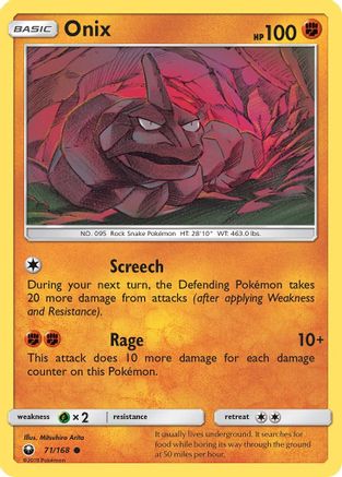 Onix (71/168) [Sun & Moon: Celestial Storm] Reverse Holofoil