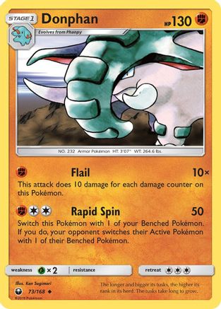 Donphan (73/168) [Sun & Moon: Celestial Storm] Reverse Holofoil