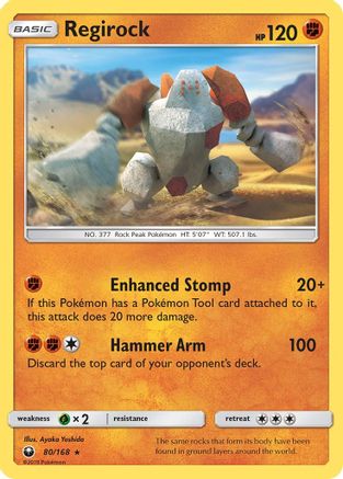 Regirock (80/168) [Sun & Moon: Celestial Storm] Reverse Holofoil