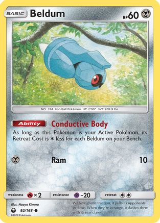 Beldum (92/168) [Sun & Moon: Celestial Storm] Reverse Holofoil