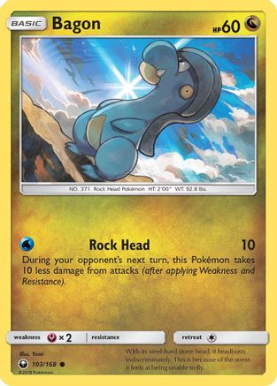 Bagon (103/168) [Sun & Moon: Celestial Storm] Reverse Holofoil
